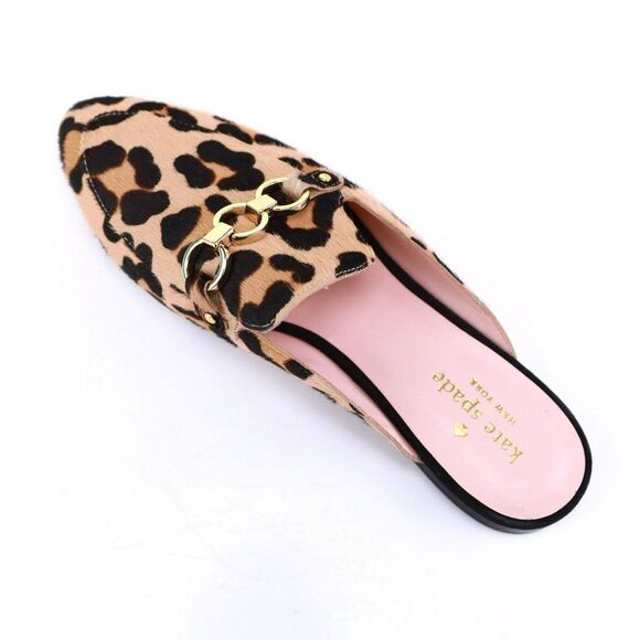 NIB Kate Spade CECE TOO Calf Hair Leopard Loafers Mules 6 $295+ - Picture 10 of 12